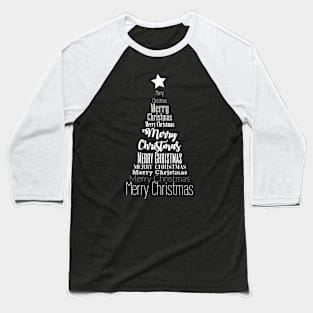 Typography Christmas tree No3 Baseball T-Shirt